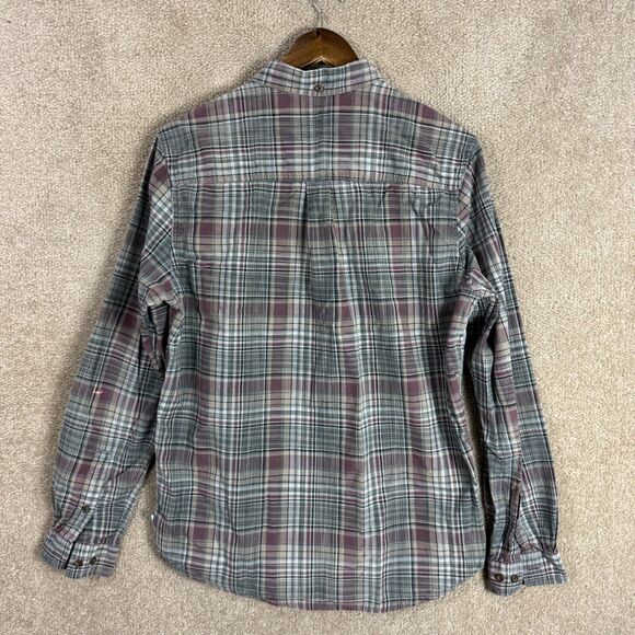 Toad&Co Shirt Mens Size Medium M Gray Plaid Flannel Long Sleeve Organic Cotton - Picture 11 of 13